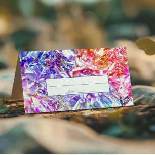 Party Colour Diamond Crystal Gemstone Wedding Place Card