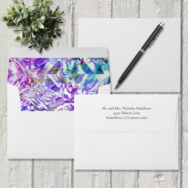 Party Colour Diamond Rainbow Gemstone Wedding Envelope (Creator Uploaded)