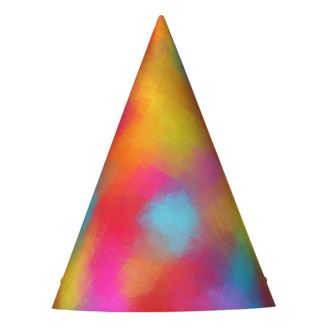 Party Colourful Design Trendy Custom Template Party Hat (Front)