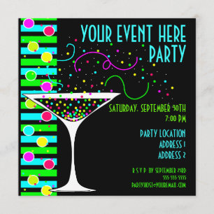 Party Confetti Cocktail Invitation