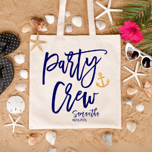 Party Crew Coastal Bridesmaid Tote Bag