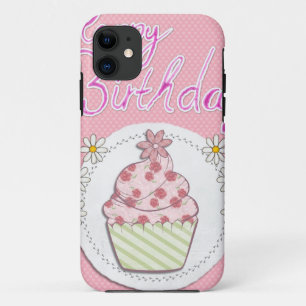 Party Cupcake Pink Happy Birthday iPhone 11 Case