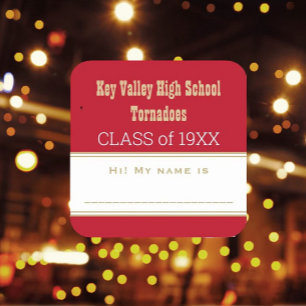 Party! Custom Class Reunion name tag Sticker