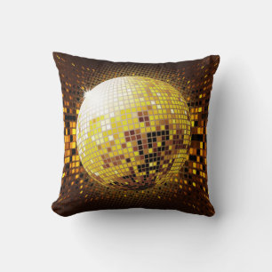 Party Disco: Vintage Glowing Lights. Cushion