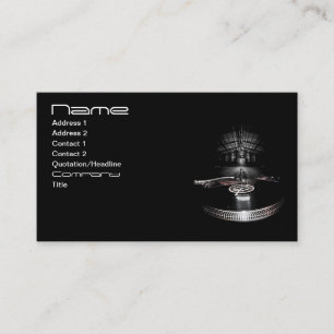 Party DJ business card with social icons updated