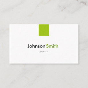Party DJ - Simple Mint Green Business Card