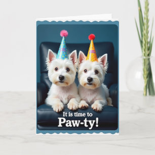 Party Dog Birthday Design Card