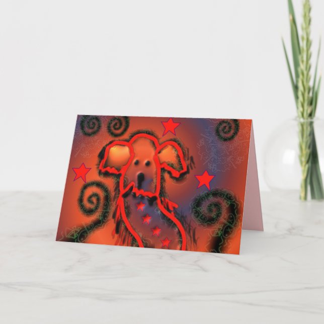 Party dog holiday card (Front)