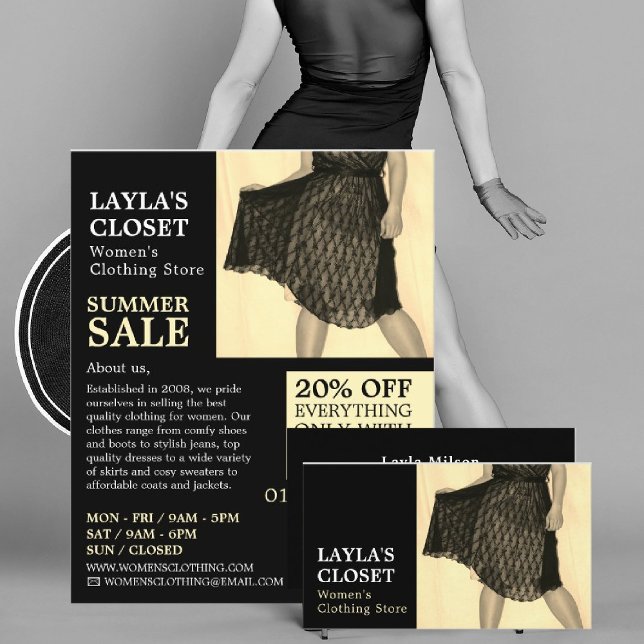 Party Dress, Women's Clothing Store Advertising Flyer (Creator Uploaded)