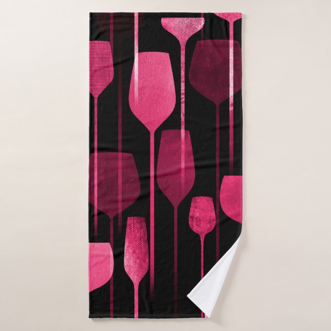 Party drinks seamless pattern bath towel (Bath Towel)
