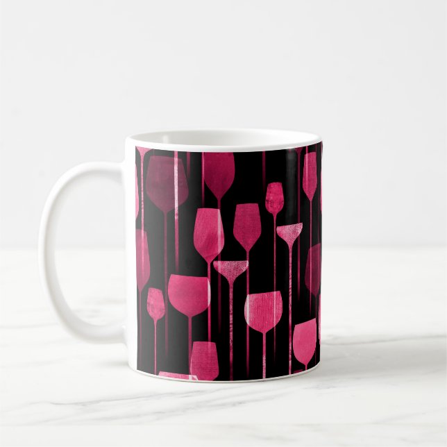 Party drinks seamless pattern coffee mug (Left)