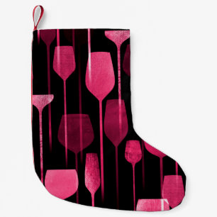 Party drinks seamless pattern small christmas stocking
