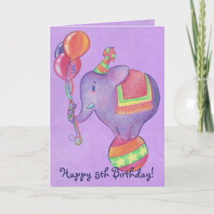 Party Elephant Birthday Card