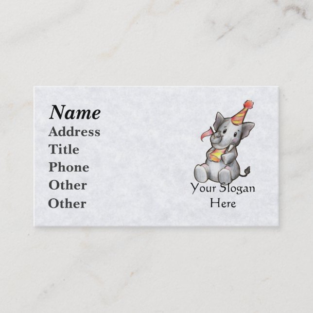 Party Elephant Business Cards (Front)