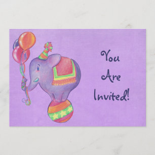 Party Elephant Invitation