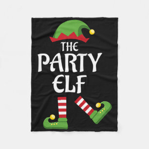 Party Elf Family Matching Group Christmas Dancing Fleece Blanket