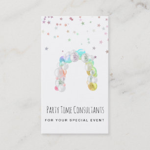 *~* Party Event Planner Rainbow Balloon  Business  Business Card