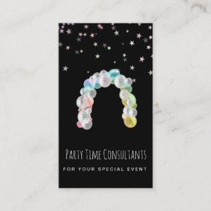 *~* Party Event Planner Rainbow Balloons Business Card