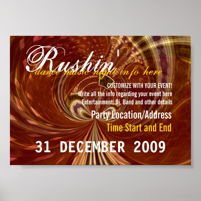 Party Event Poster template #011 (Front)