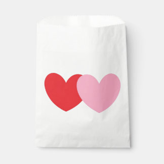Party Favour Bags With Pink and Red Hearts