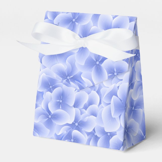 Party Favour Box-Blue Hydrangeas Favour Box (Front Side)