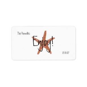 Party Favour Label w/ Starfish