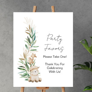 Party Favour Take One Sweet Little Lamb Greenery Poster