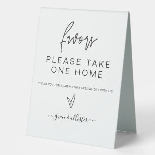 Party Favours Tent Sign Wedding Reception Shower