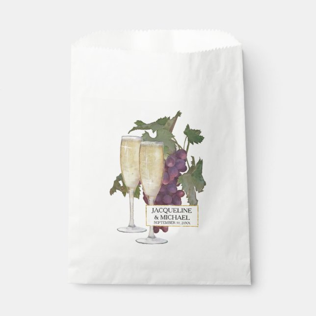 Party Favours Wine Tasting Vineyard Winery Wedding Favour Bag (Front)