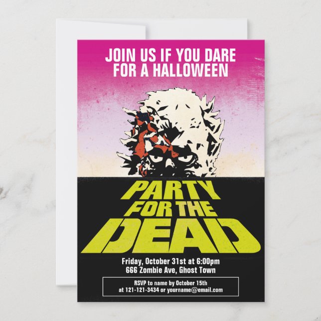 Party for the Dead Invitation (Front)