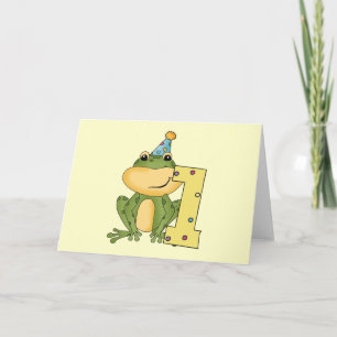 Party Frog 1st Birthday T-shirts and Gifts Card