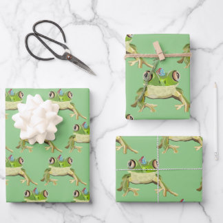 Party Frog wrapping paper