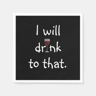 Party Fun With Red Wine Napkin