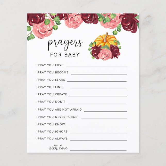 Party game | prayers for baby (Front)