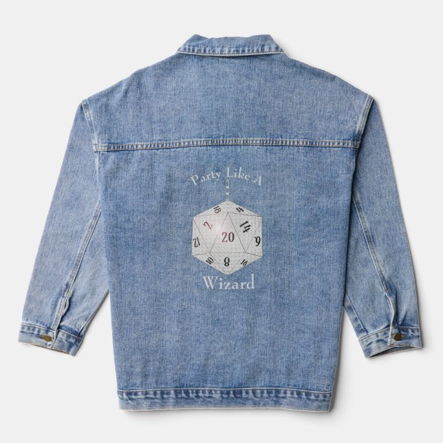 Party Gamer Custom Role Player Strategy Denim Jacket (Back)