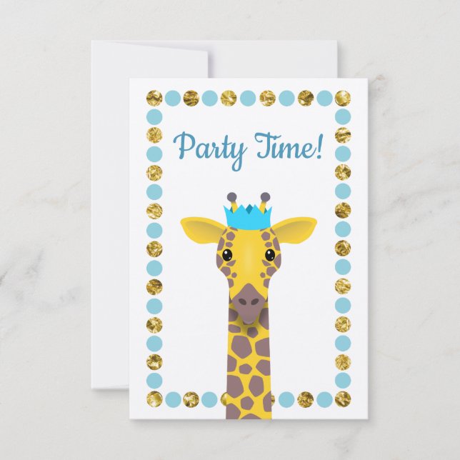 Party Giraffe Invitation (Front)