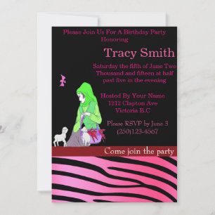Party Girl Birthday Invitation #8