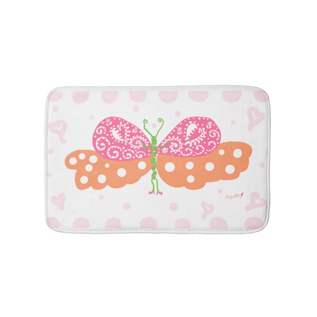 Party Girl Butterfly bathmat (Front)