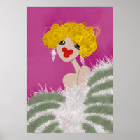 Party Girl Dancing Pink Glam Fashion Art