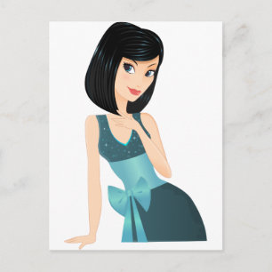 Party Girl dress Postcard