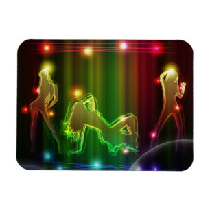 Party Girls Modern Trendy Neon Lights Magnet
