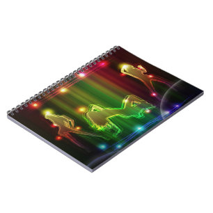 Party Girls Modern Trendy Neon Lights Notebook