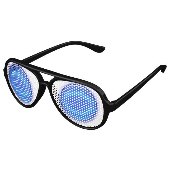 Party Glasses - Blue Orbs (Angled)