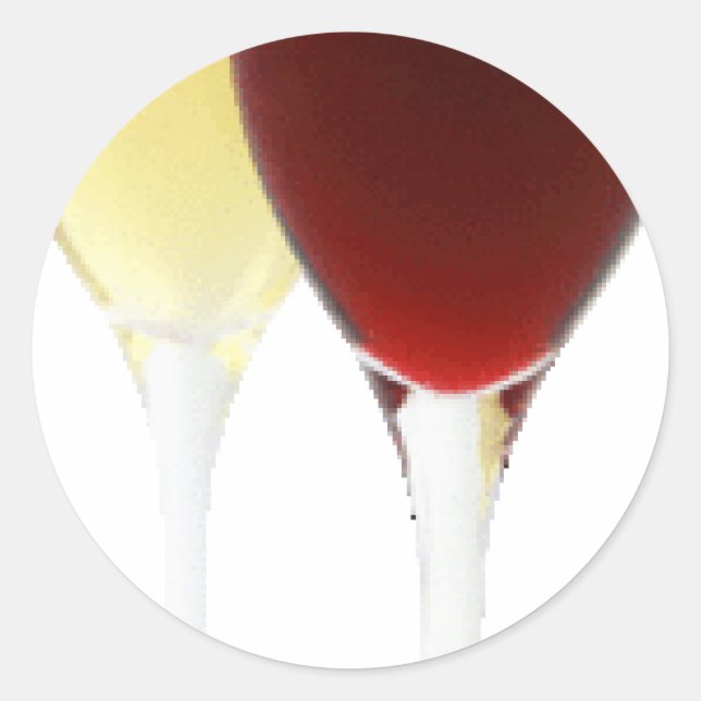 Party Glasses Drink Wine Drinking Alcohol Destiny Classic Round Sticker (Front)