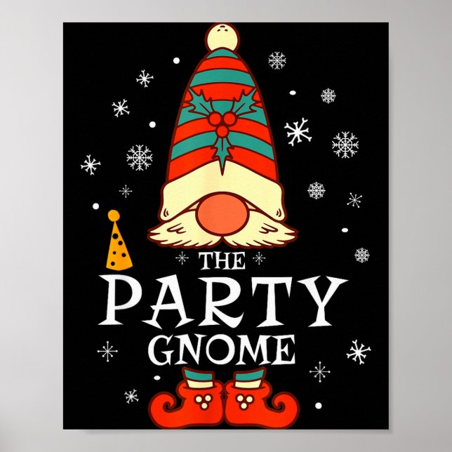 Party Gnome Xmas Group Family Matching Christmas H Poster (Front)