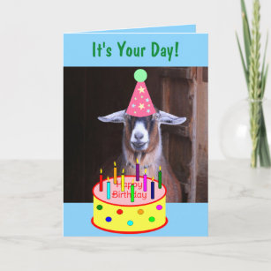 Party Goat Silly Birthday Card