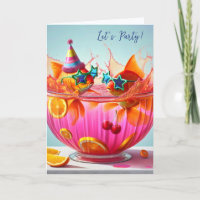 Party Goldfish In a Birthday Punch Bowl