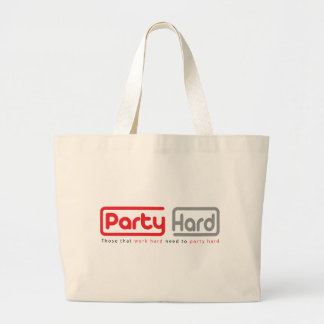 party hard design large tote bag