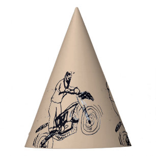 Party hat for Kids with dirt bike