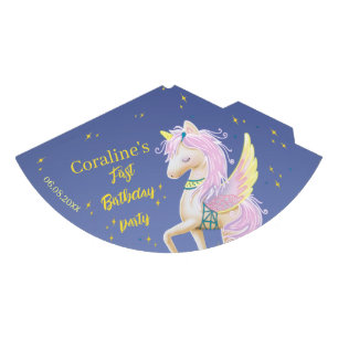 Party Hat for the first birthday with unicorn.